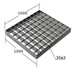 Сварной настил SP 34х38/30х3 Zn 1000х1000 мм
