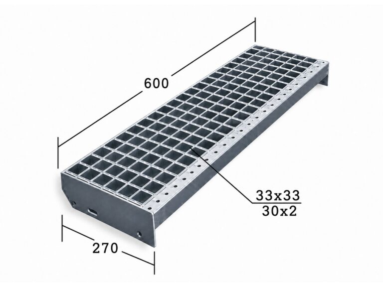 Лестничная ступень Р 33х33/30х2 Zn 600х270 мм