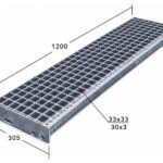 Лестничная ступень Р 33х33/30х3 Zn 1200х305 мм