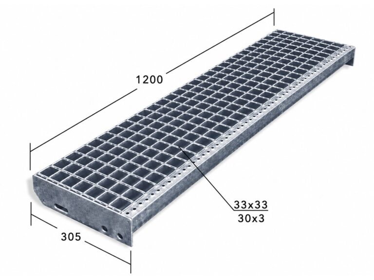 Лестничная ступень Р 33х33/30х3 Zn 1200х305 мм