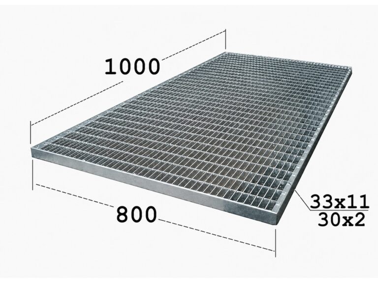 Прессованный настил P 33х11/30х2 Zn 1000х800 мм