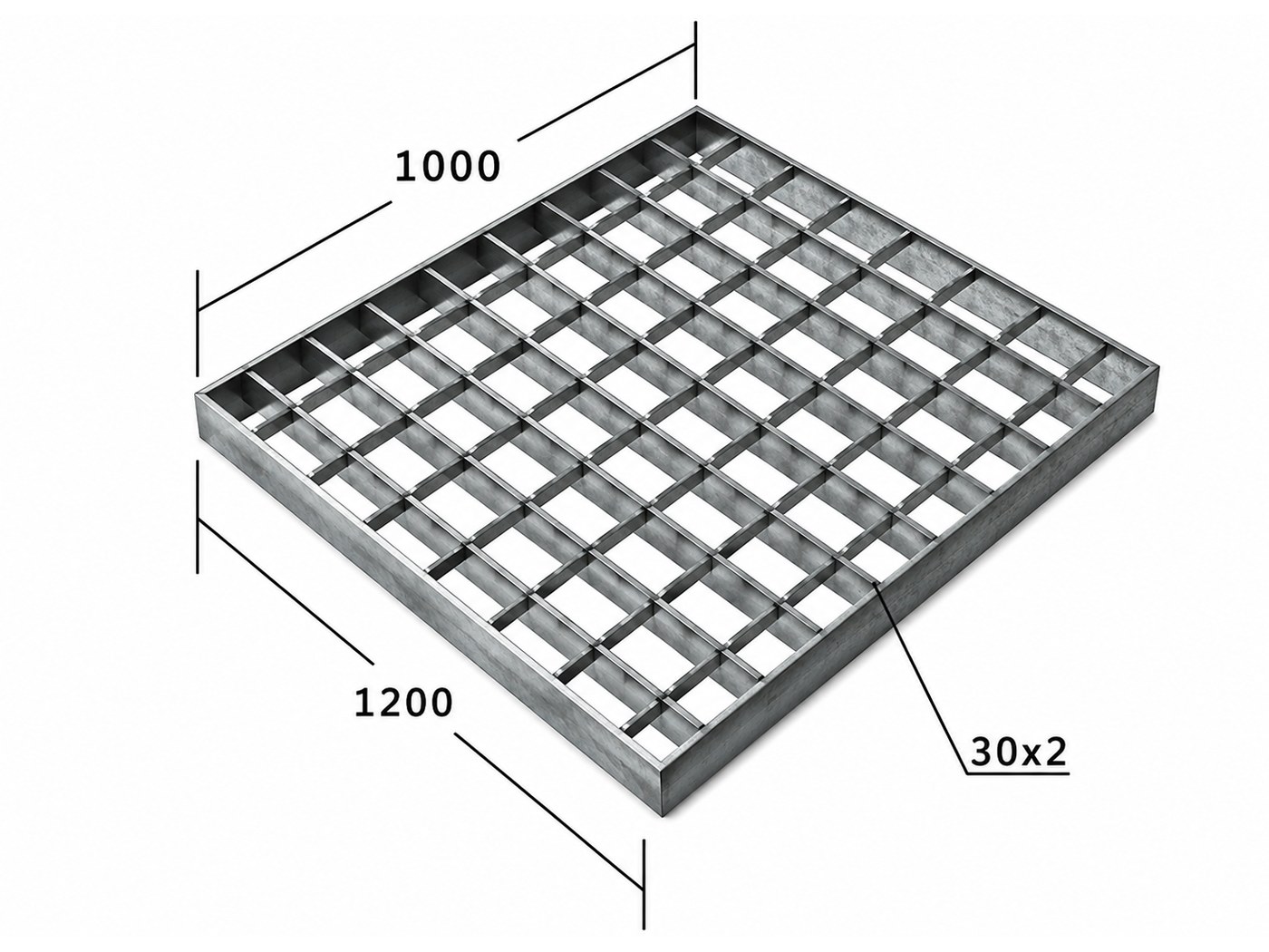 Сварной настил SP 34х38/30х2 Zn 1200х1000 мм Сварной настил SP 34х38/30х2 Zn 1200х1000 мм