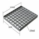 Сварной настил SP 34х38/30х2 Zn 500х1000 мм
